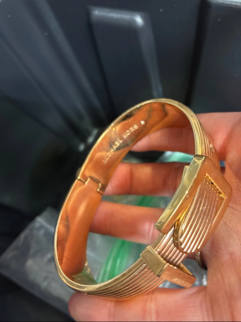 Michael Kors Gold Buckle Bangle Bracelet